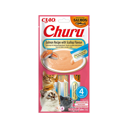 CHURU CAT SALMON CON VIEIRA 4 X 14 GR