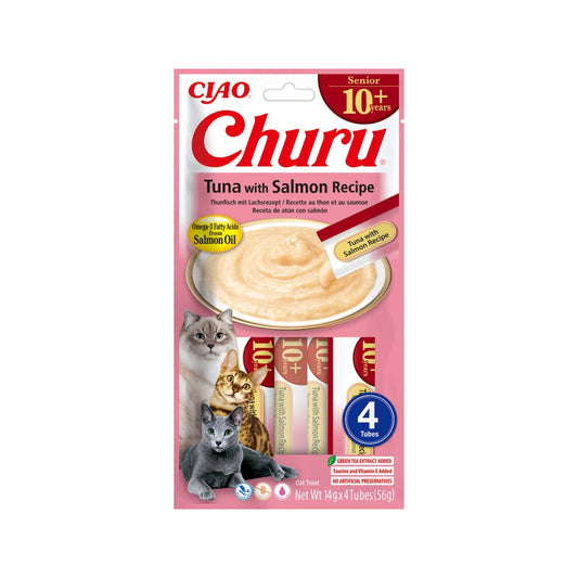 CHURU CAT SENIOR ATUN CON SALMON 4 X 14 GR