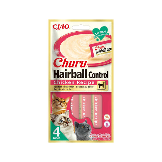 CHURU HAIRBALL RECETA DE POLLO 4 X 14GR