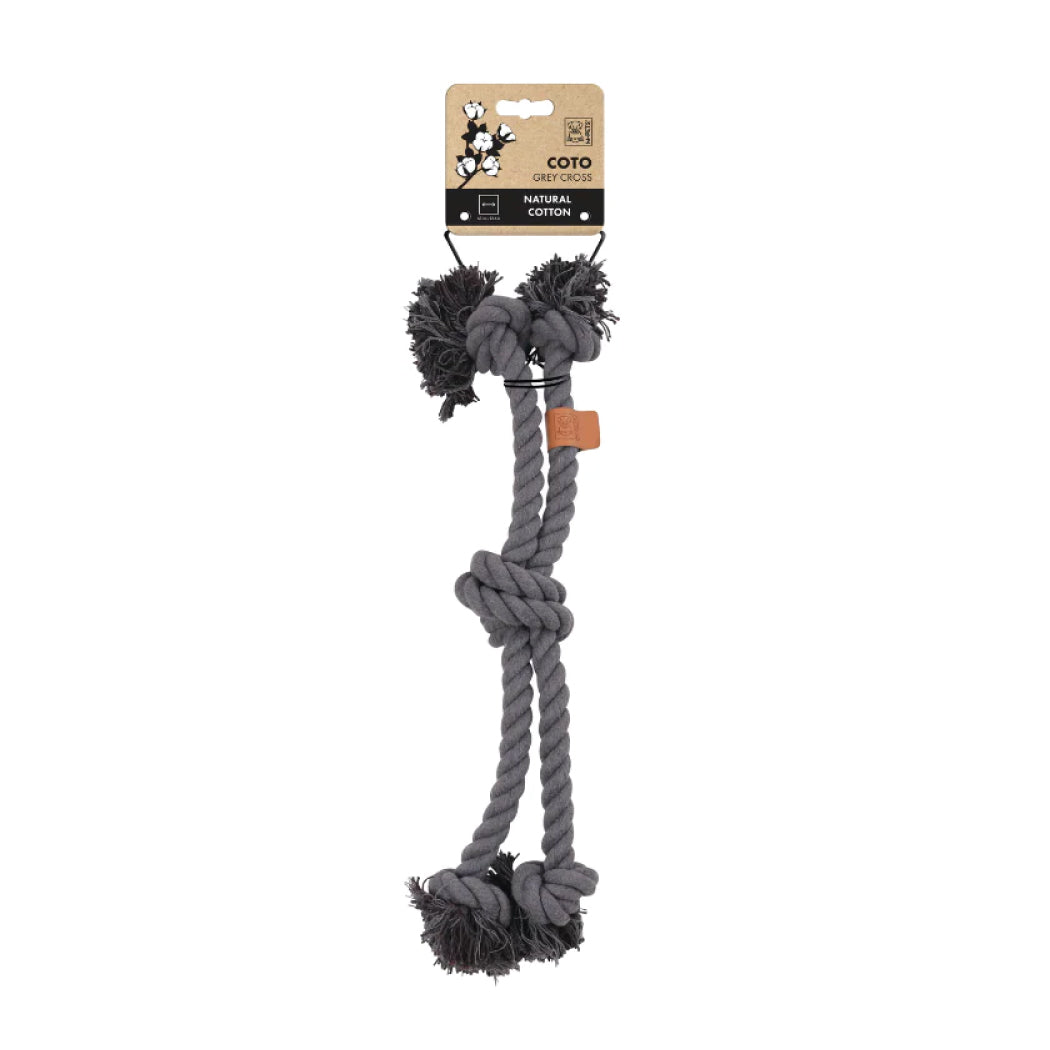 COTO DOG TOY CROSS GREY