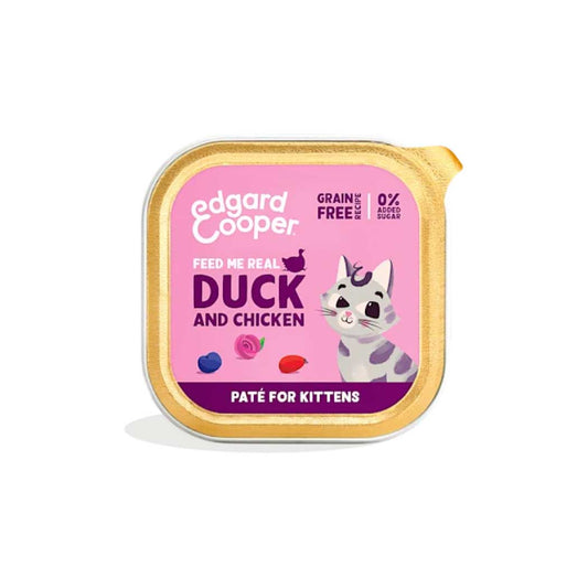 Edgard & Cooper Cat Tarrina con Pato y pollo Kitten 85 g