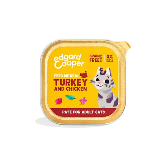 Edgard & Cooper Cat Tarrina con Pavo y pollo en Paté 85 g