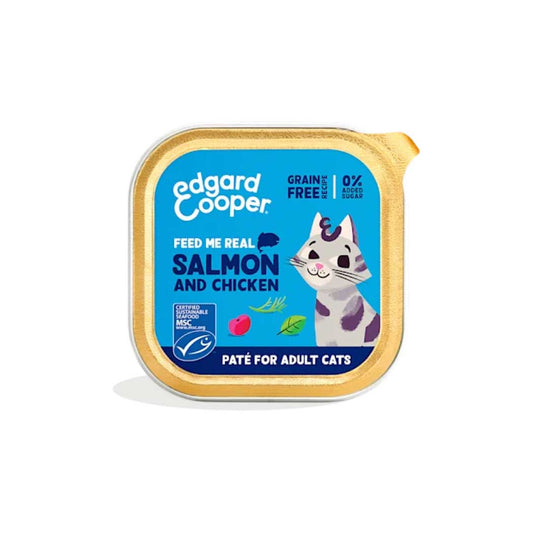 Edgard & Cooper Cat Tarrina con Salmón y pollo en Paté 85 g