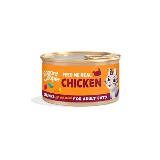 Edgard & Cooper Cat lata con Trocitos de Pollo en salsa 85 g