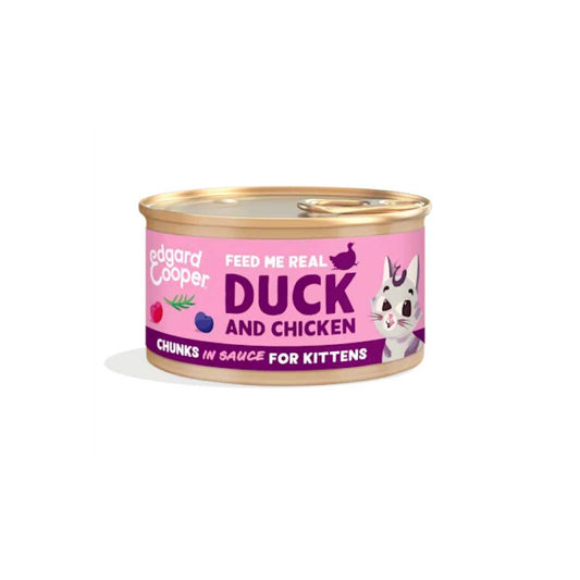 Edgard & Cooper Cat lata con Trocitos en salsa de Pato y pollo 85 g