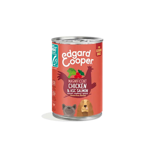 Edgard & Cooper lata perro  Pollo y salmón ASC 400 g