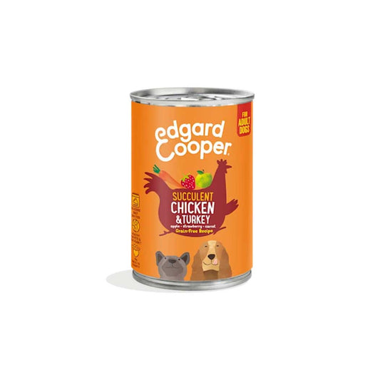 Edgard & Cooper lata perro Pollo y pavo manzana 400 g
