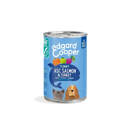 Edgard & Cooper lata perro Salmón ASC y pavo 400 g