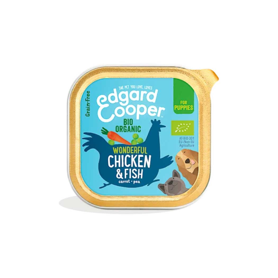 Edgard & Cooper tarrina con Pollo y pescado ecológicos para perros