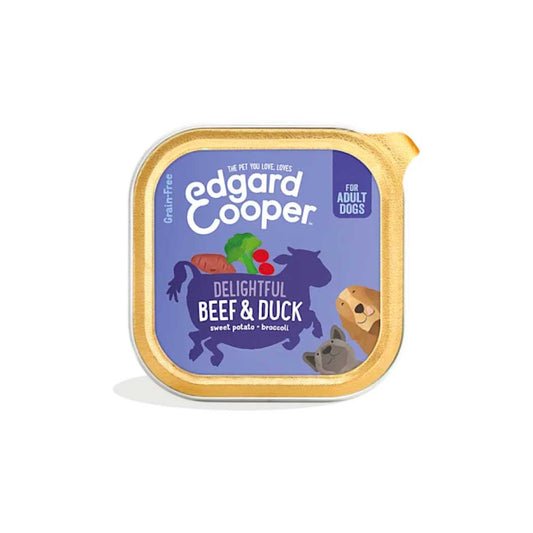 Edgard & Cooper tarrina con Vacuno y pato para perros