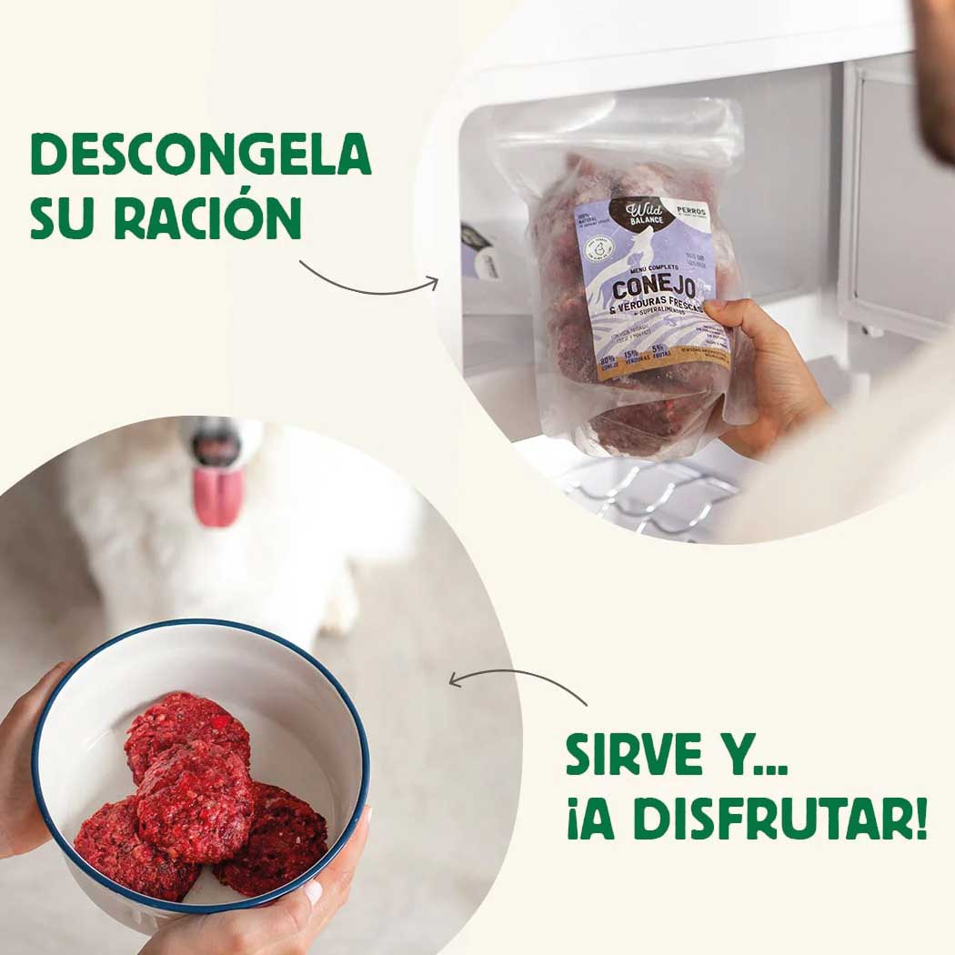 Menú BARF de Pollo con verduras frescas para perros