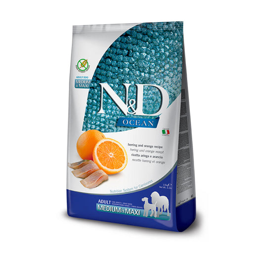 N&D Ocean Medium & Maxi con arenque y naranja