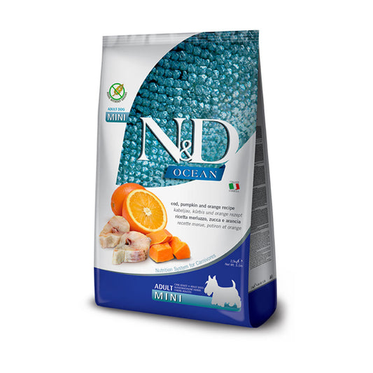 N&D Ocean Mini con bacalao, calabaza y naranja