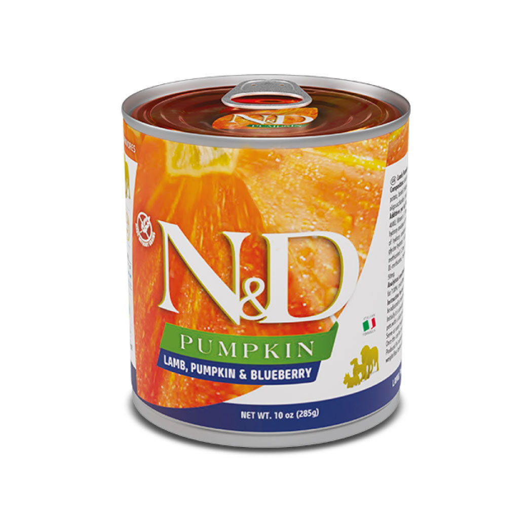 N&D Pumpkin · Lamb, pumpkin & blueberry 285g