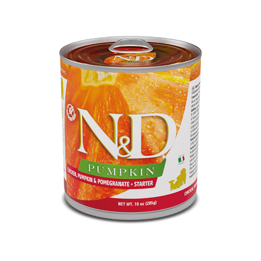 N&D Pumpkin Starter Puppy · Chicken, pumpkin & pomegranate 285g
