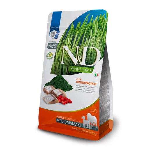 N&D Spirulina Medium & Maxi con arenque, espirulina y bayas de goji