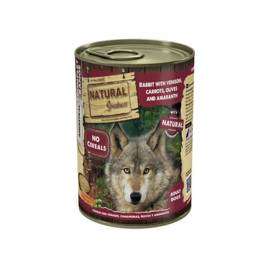 Natural Greatness CONEJO CON VENADO, ZANAHORIAS, ACEITUNAS Y AMARANTO 400g