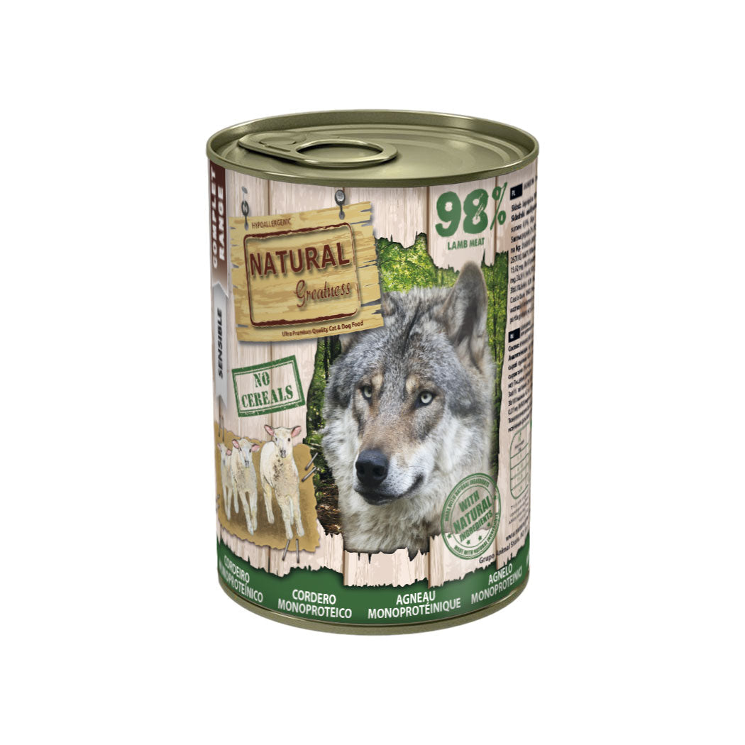 Natural Greatness RECETA MONOPROTEICA DE CORDERO 400g