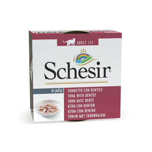 SCHESIR LATA GATO ADULTO ATUN CON DENTON 85G ALIMENTO COMPLEMENTARIO