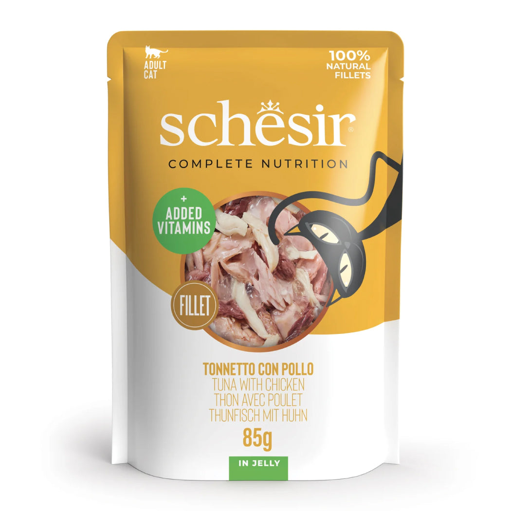 Schesir Atún Pollo pouch en gelatina 85g