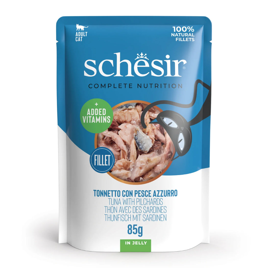 Schesir Atún Sardinas pouch en gelatina 85g