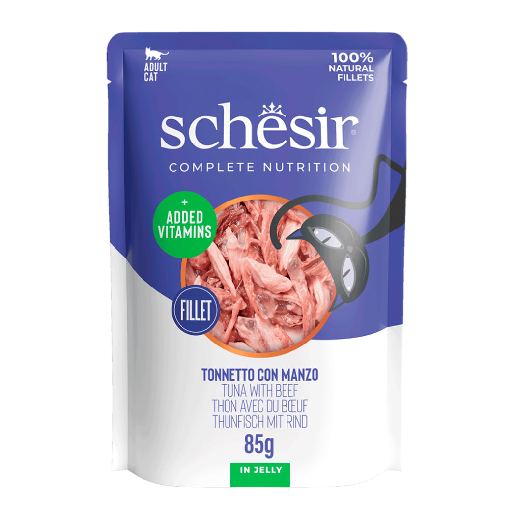 Schesir Atún Vacuno pouch en gelatina 85g