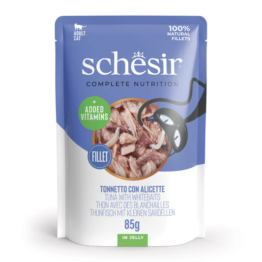 Schesir Atún con Anchovetas pequeñas pouch en gelatina 85g