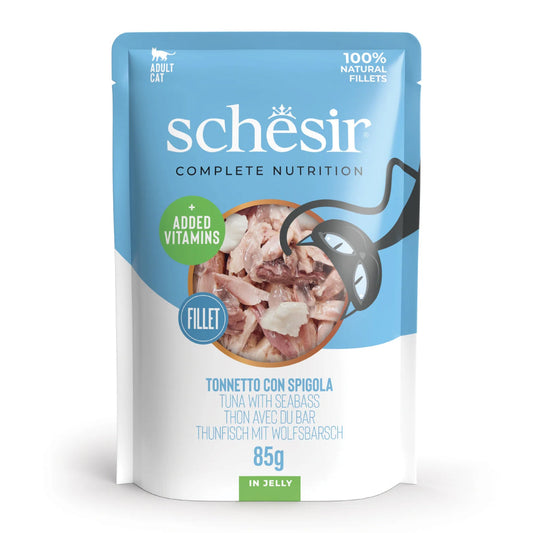 Schesir Atún con Lubina pouch en gelatina 85g