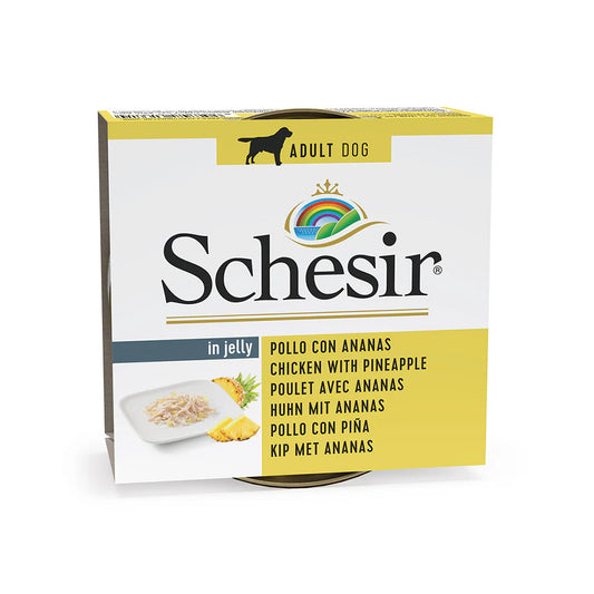 Schesir lata perro Pollo Con Piña 150g