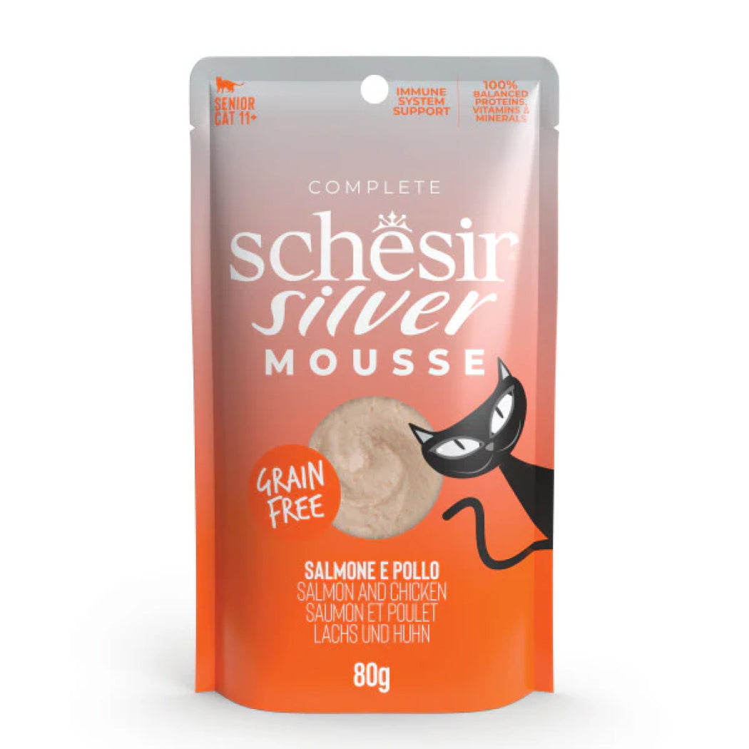 Silver Salmón y Pollo mousse 80g