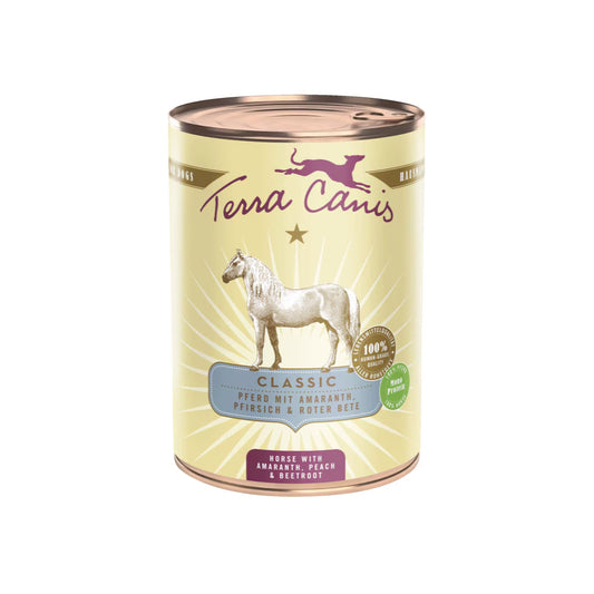 Terra Canis Classic Caballo con amaranto, melocotón y remolacha 400g