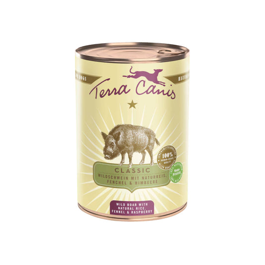 Terra Canis Classic Jabalí con arroz integral, hinojo y frambuesa 400g