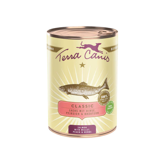 Terra Canis Classic Salmón con mijo, melocotón y hierbas 400g