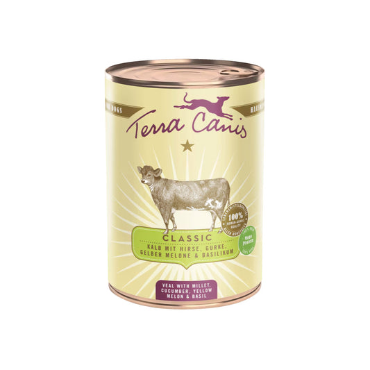 Terra Canis Classic Ternera con mijo, pepino, melón amarillo y albahaca 400g