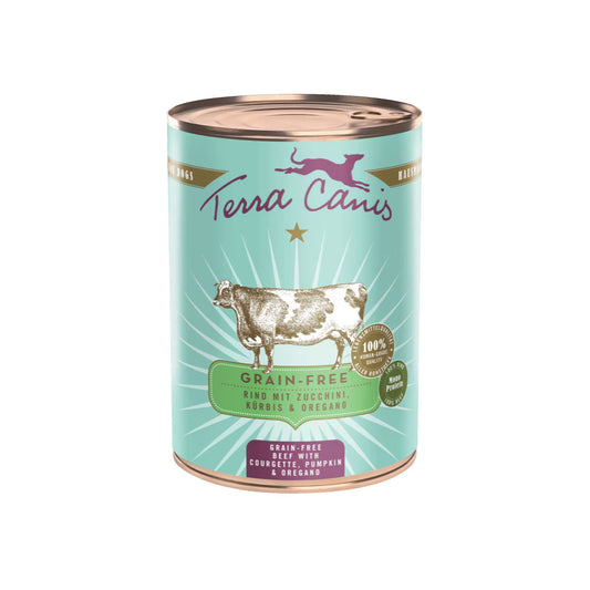 Terra Canis Grain-free Buey con calabacín, calabaza y orégano 400g