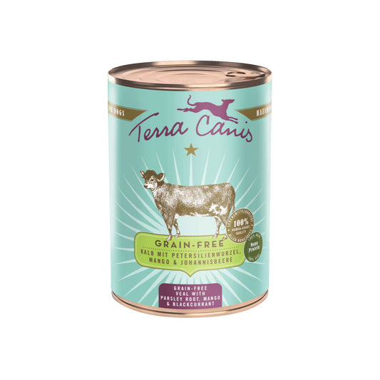 Terra Canis Grain-free Ternera con raíz de perejil, mango y grosella 400g
