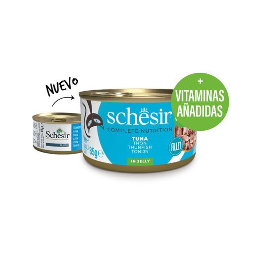 Schesir lata gato Atún en gelatina 85g