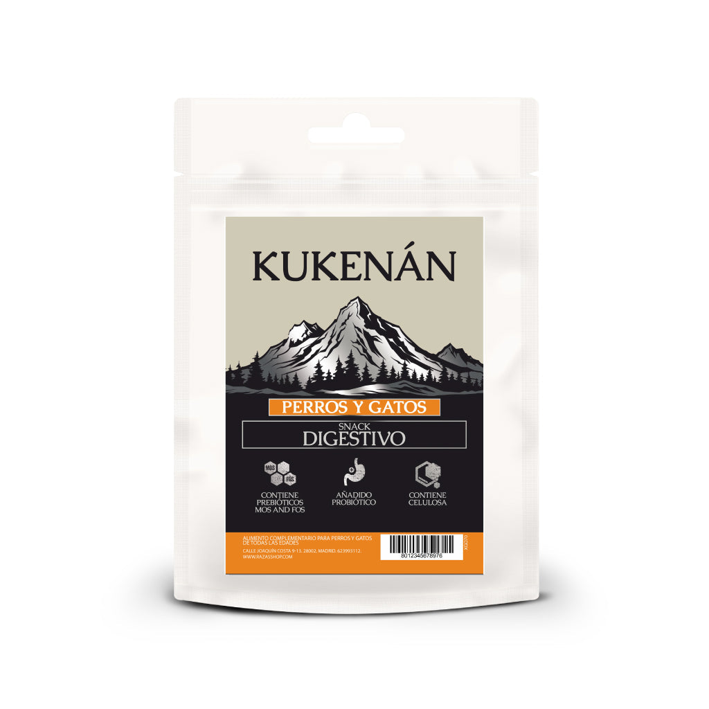 Kukenán Snack Digestivo para perros y gatos 70g