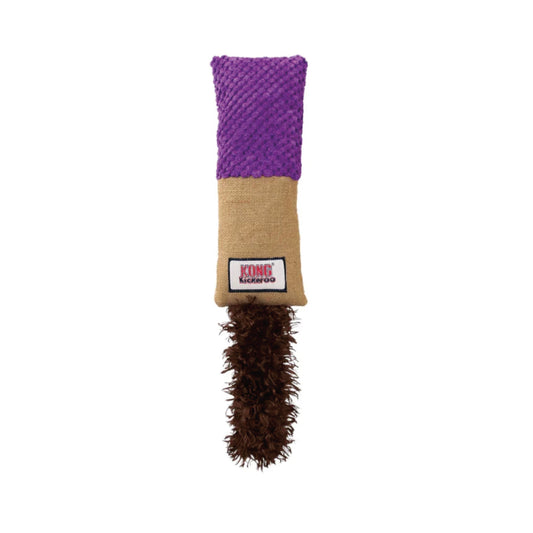 Peluche con tejido de arpillera y catnip para gatos Kickeroo Kong