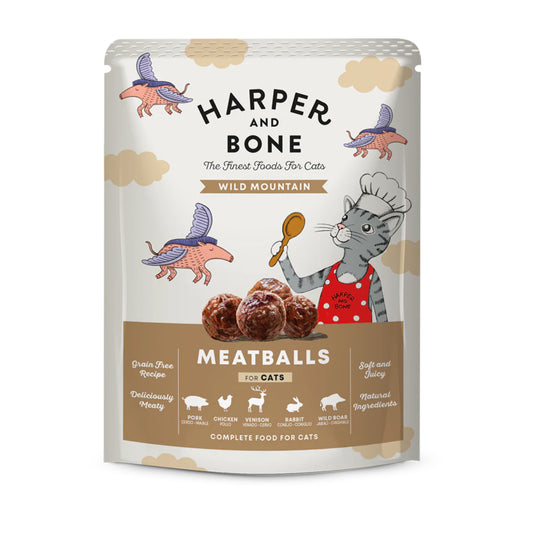 Harper and Bone albondigas para gatos Wild Mountain 85g