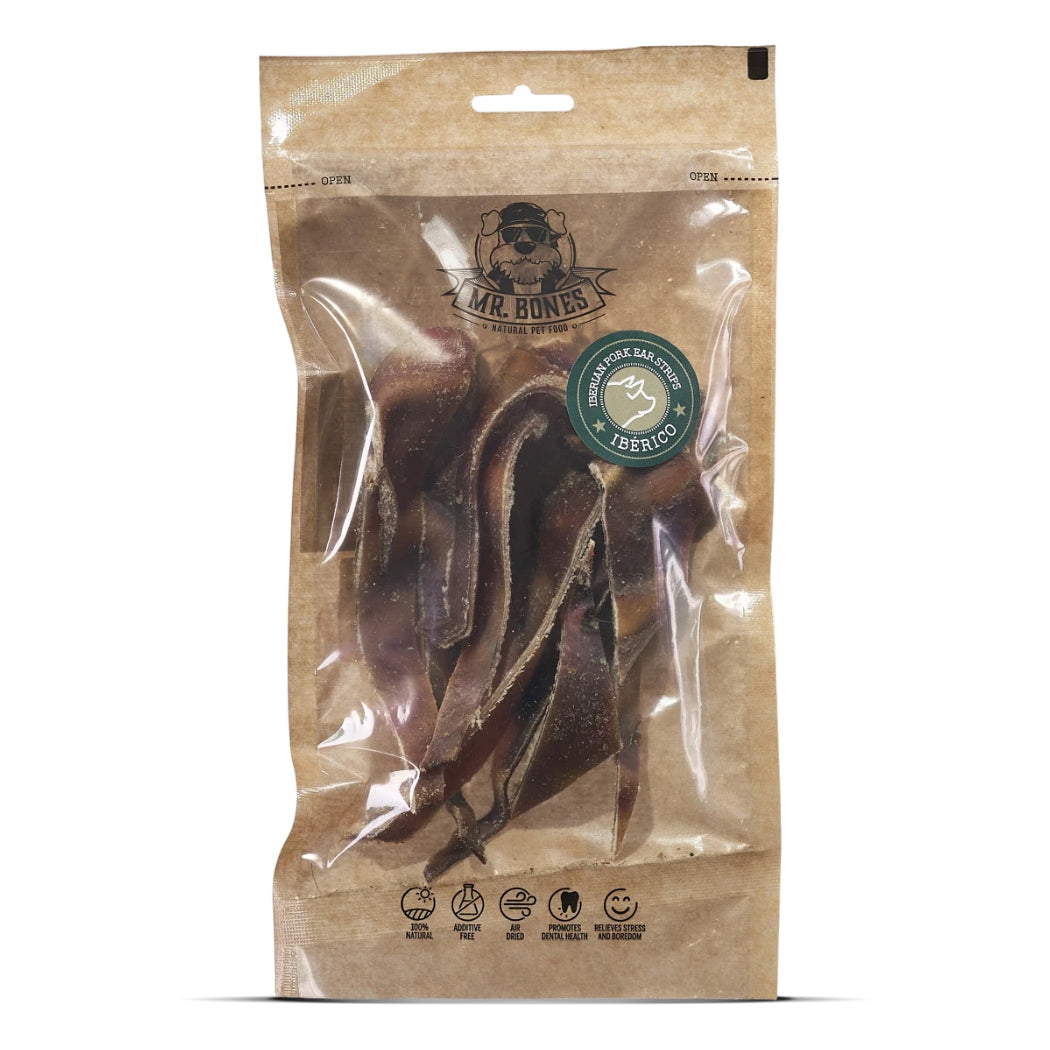 Mr Bones snack dental Oreja de cerdo ibérico en tiras