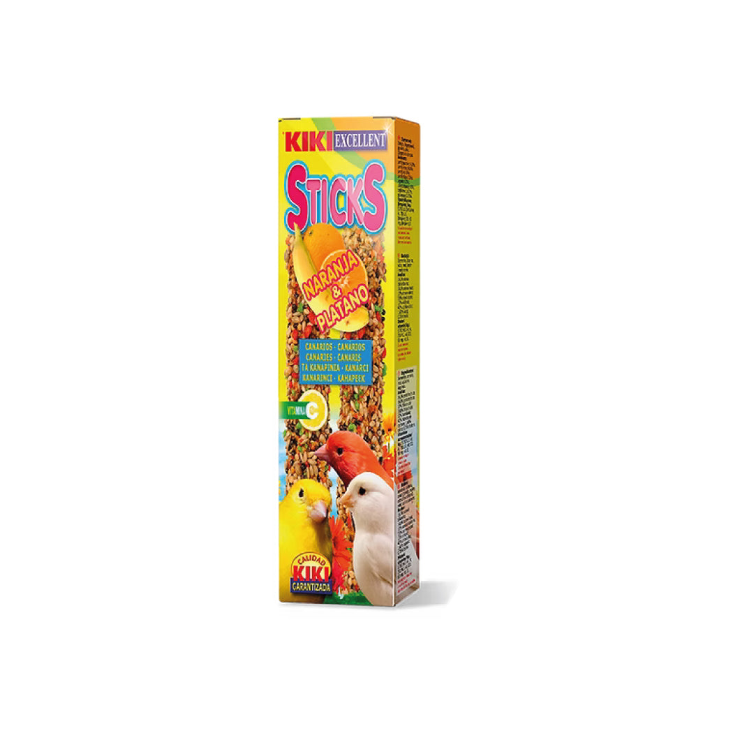 Kiki Sticks Canarios naranja y plátano 60gr